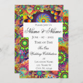 ヒッピーGroovyテクノサイケデリックサンダー_コーブ 招待状 (正面/裏面)