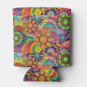 ヒッピーGroovyテクノサイケデリックサンダー_コーブ 缶クーラー (裏面)