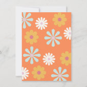 ヒッピーGroovyヒマワリパワー誕生日パーティー 招待状 (裏面)