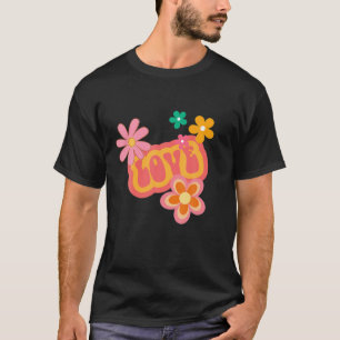 ヒッピーGroovyラブバレンタインデー Tシャツ