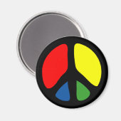 ヒッピーGroovy平和シンボル マグネット (正面/裏面)