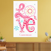 ヒッピーGroovy LoveサインThunder_Cove キャンバスプリント (インサイチュ (リビング))