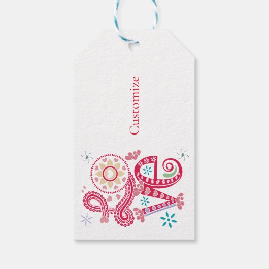 ヒッピーGroovy LoveサインThunder_Cove ギフトタグ (裏面)