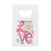 ヒッピーGroovy LoveサインThunder_Cove クレジットカード栓抜き (裏面)