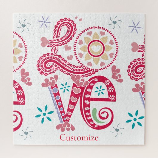 ヒッピーGroovy LoveサインThunder_Cove ジグソーパズル (縦)