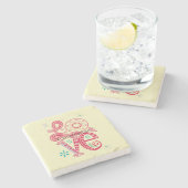 ヒッピーGroovy LoveサインThunder_Cove ストーンコースター (横)