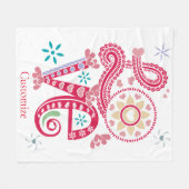 ヒッピーGroovy LoveサインThunder_Cove フリースブランケット (正面(横))