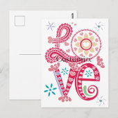 ヒッピーGroovy LoveサインThunder_Cove ポストカード (正面/裏面)