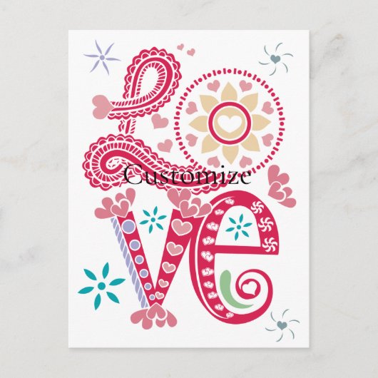 ヒッピーGroovy LoveサインThunder_Cove ポストカード (正面)