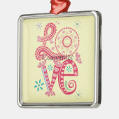 ヒッピーGroovy LoveサインThunder_Cove メタルオーナメント (左)