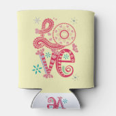 ヒッピーGroovy LoveサインThunder_Cove 缶クーラー (裏面)