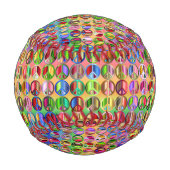 ヒッピーgroovyThunder_Cove和平シンボル 野球ボール (正面)