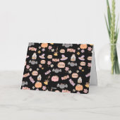 ヒッピーHalloweenかわいいヒッピー幽霊写真を折り畳んだ カード (裏面)