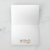 ヒッピーHalloweenかわいいヒッピー幽霊写真を折り畳んだ カード (内部)