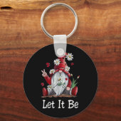 ヒッピーLet It Be格言 キーホルダー (正面)