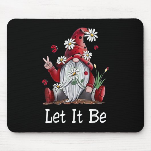 ヒッピーLet It Be格言 マウスパッド (正面)
