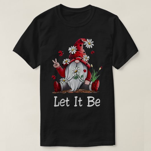 ヒッピーLet It Be格言 Tシャツ (デザイン正面)