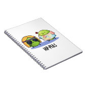 ヒップなえんどう豆 ヒッピーえんどう豆のユーモアな駒 ノートブック (右側)