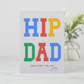 ヒップなパパへ、父の日のオリジナルカード 招待状 (スタンド正面)
