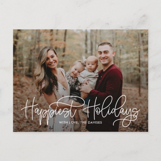 ヒップなライティングが楽しいホリデー ポストカード (正面)