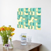 ヒップアブストラクト サークル ウェーブィー ゴールド モザイク アート パターン 箔ポスター (レイダウン (キッチン))