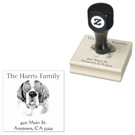 ヒップスおもしろいスターサンベルナールパーソナライズされた ラバースタンプ