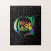 ヒップスおもしろいター猫宇宙飛行士 ジグソーパズル (縦)