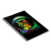 ヒップスおもしろいター猫宇宙飛行士 ノートブック (右側)