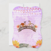 ヒップスお洒落ター自転車ブライダルシャワーの招待 招待状 (裏面)