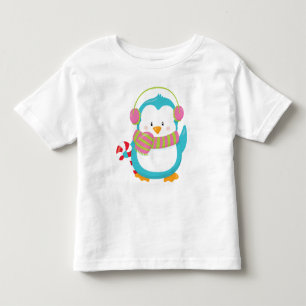 ヒップスカッコいいターペンギンウィンターキッズトドラークリスマス トドラーTシャツ