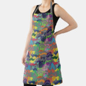 ヒップスカラフルの髭と髭の模様 エプロン (インサイチュ)