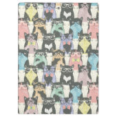 ヒップスターかわいい猫パターン クリップボード (裏面)