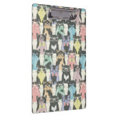 ヒップスターかわいい猫パターン クリップボード (右)