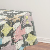 ヒップスターかわいい猫パターン テーブルクロス (インサイチュ)