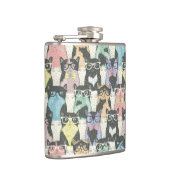 ヒップスターかわいい猫パターン フラスク (右)