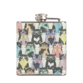 ヒップスターかわいい猫パターン フラスク (裏面)