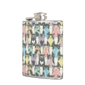 ヒップスターかわいい猫パターン フラスク (左)