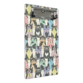 ヒップスターかわいい猫パターン ミニクリップボード (アングル)
