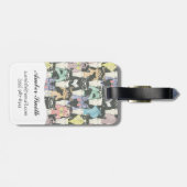 ヒップスターかわいい猫パターン ラゲッジタグ (裏面横)