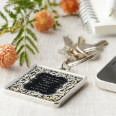 ヒップスターさん、口ひげ7語、結婚をめでたく キーホルダー (側面)