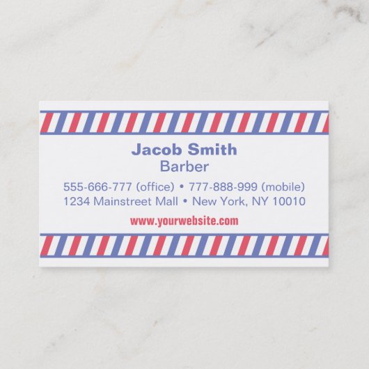 ヒップスターのお洒落なレトロは理髪店をつけます 名刺 (裏面)