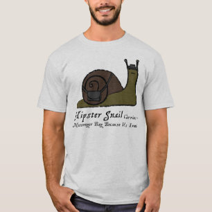 ヒップスターのかたつむり-軽いティー Tシャツ