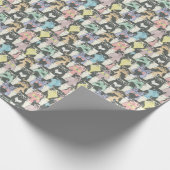 ヒップスターのかわいい猫柄 ラッピングペーパー (角)