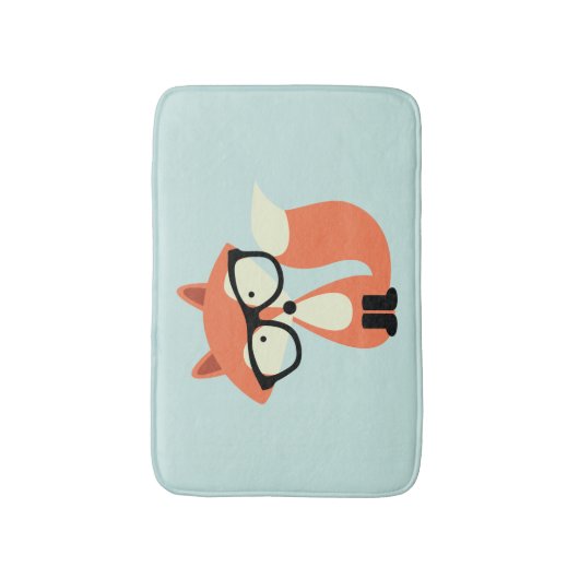 ヒップスターのアカギツネ バスマット (正面縦)