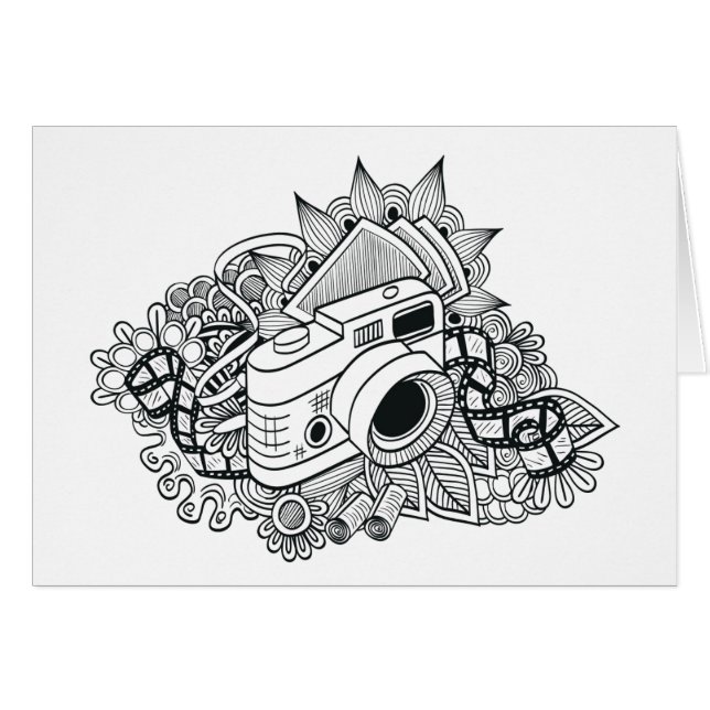 ヒップスターのカメラの落書き (正面横)