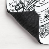 ヒップスターのカメラの落書き マウスパッド (コーナー)