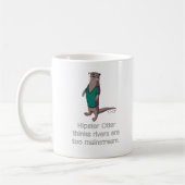 ヒップスターのカワウソのマグ コーヒーマグカップ (左)