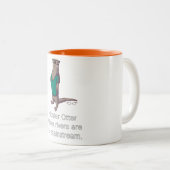 ヒップスターのカワウソのマグ ツートーンマグカップ (正面右)