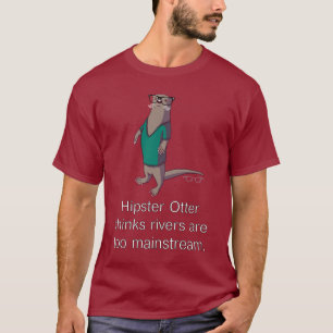 ヒップスターのカワウソのTシャツ Tシャツ