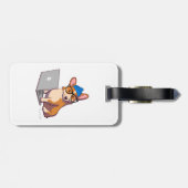 ヒップスターのコーギー2 ラゲッジタグ (裏面横)